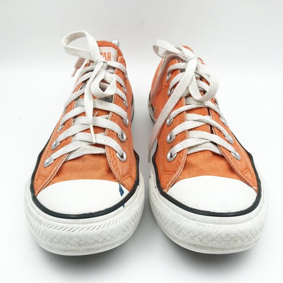 CONVERSE Chuck Taylor All Star Orange Low Top Sneakers Womens 8 - Picture 2 of 15